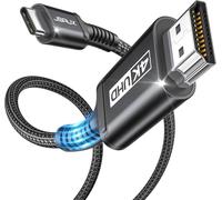 USB C to HDMI Cable 4K 2M,USB Type C HDMI Cable 4K UHD (for Thunderbolt 3) for MacBook Pro 2018/2017,iPad Pro 2018/Air 2020,Samsung Galaxy S20/S10,Surface Book 2,Huawei P40 Black