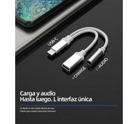 USB C to Jack 3.5 Earphone (2 in 1) DAC Charger Accessories for Apple iPhone15 Pro Max Plus for iPad Compatible with Adapter Type C Car Audio Auxiliary Cable Type C Microphone