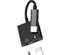 Usb C To Jack 3.5mm Adapter (2in1)Dual Plug For Iphone 16 15 Compatible With Headphone Audio Type C Charger Earphone Splitter For Apple For Ipad Pro 10 Air4 Aux Microphone Connector
