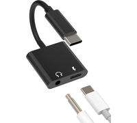 Usb C To Jack Adapter 3.5 Mm Earphone Cable (2 In 1) Headphone Charger Usb-C Earphone Dac Audio Compatible For Huawei Xiaomi Redmi S21 Dual Socket Car Aux Aux Aux Adapter Cable