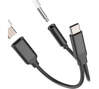 Usb C To Jack Headphone Adapter 3.5mm 2in1 For Iphone 16 15 Pro Max For Ipad For Apple Compatible For Type C Cable Charger Auxiliary Audio Dongle Headphone Connector Car Android