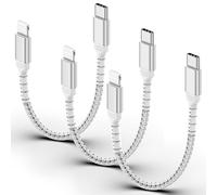 USB C to Lightning Cable 3 Pack Short 20cm Nylon Type C Cable 0.2m PD Power Delivery Fast Charging Cable Compatible with Apple iPhone 14 13 12 11 Mini Pro Max Xs Xr X -
