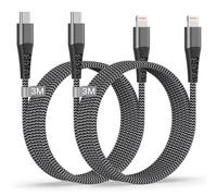 USB C to Lightning Cable 3M/Pack of 2 [Apple MFi Certified], iPhone USB C Cable iPhone Charger Fast Charging Nylon Cable Lightning Cord Wire for iPhone 14 13 12 11 Pro Max/Mini/XS/8/SE