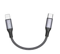 USB C to Lightning Cable Short 15 cm [MFi Certified] iPhone USB C Cable Fast Charging Power Delivery Compatible with iPhone 14 13 12 11 Pro Max Mini XR XS Max X 10 8 7 SE 2020, Pad-Grey