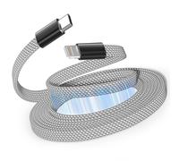 Usb C To Lightning Magnetic Cable Reel Charger Cable For Mfi Certified 1.5m Quick Charge Pd 3.0 Flat Retractable Wire Braid Compatible With I-Phone 14 13 12 11 Pro Max Xr Xs X