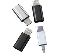 Usb C To Lightning Male Adapter (Pack Of 3) For Iphone14 13 Pro Max Type-C Male Certified Plug For Apple Mfi Fast Charger Connector For Ipad Cable Transfer Files Portable Device Adapter