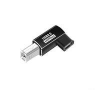 USB C to pour midi Adapter Aluminum Alloy for Piano USB C to(Elbow, Black)
