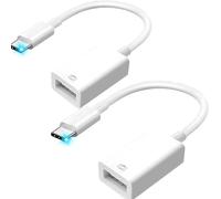 Usb C To Usb 3.0 Adapter [2 Pack], Type C To Usb A Otg Cable Adapter Compatible With Macbook Pro/Air, Iphone 15 Pro Max/15 Plus/15, Samsung Galaxy S24/S23/S22/S21[Z1167]