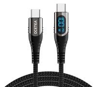 USB C to USB C Cable (100W 5A), 1M PD Fast Charging Cable Type C Cable with LED Display Compatible with iPhone 15/15 Pro/15 Plus/15 Pro Max, MacBook, iPad, Galaxy S23 S22, Pixel