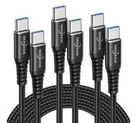 Usb C To Usb C Cable [1m+2m+2m/Pack Of 3], Usb Type C Fast Charging Power Delivery Nylon Braided Cable For Samsung Galaxy S21 Ultra S20 S10 S9 Note 10, Macbook Pro, Ipad Pro 2020/2018, Huawei