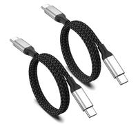 USB C to USB C Cable 2 Pack 60cm Short USB C Cable Fast Charging Cable for iPhone 15/15 Pro/15 Pro Max Huawei Samsung Galaxy Xiaomi Google Oneplus USB 2.0