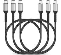 USB C to USB C Cable [3.3ft/3.3ft/3Pack] Nylon Cable 60W 3A/20V Compatible with MacBook/iPad/iPhone 16/15/Pro/ProMax, Galaxy S24 S23 A55 A25 A15, Huawei, Pixel 9/8