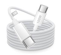 USB C to USB C Cable 3M, 100W Fast Charging Cable Wire Charger Typ C Cord Type C for iPhone 15 16 Pro Max/Plus, iPad Pro/Air, MacBook Air/Pro, Samsung Galaxy S25 S24 S23 S22, Xiaomi