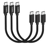 USB C to USB C Cable [8.25 inch 3pcs], Short USB C Cable 60W Power Delivery PD Compatible with Samsung Galaxy S21/S21+/S20+ Ultra Note 20, Pixel 4/3 XL