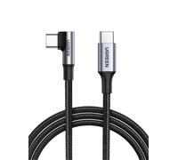 USB C to USB C Cable Angled 100W Fast Charge USB Type C 5A Nylon Braided Cable Compatible with iPhone 16 Plus Pro Max 15 MacBook Pro iPad Galaxy S24 Plus Ultra S23 A54 Steam Deck (3M)