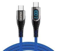 USB C to USB C Cable Short 100W, 1M Type C Cable with LED Display, Quick Charge PD USBC Cable Compatible with iPhone 15/15 Pro/15 Plus/15 Pro Max, MacBook, iPad, Galaxy S23 S22, Pixel