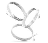 USB C to USB C Charger Cable 2m Fast Charging for iPhone 17 16 15, 3 Pack 60w Long USBC Fast Charger Cable 2m, Quick Charge Long USBC Charging Lead White for iPad Pro Max, Macbook Air, Samsung Galaxy