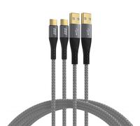 USB-C to USB-C Charging Cable Set 60W Fast Charge - 2 Pack (1m each), Braided Te