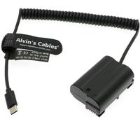 USB-C Type-C PD to EN-EL15EP-5B Battery Dummy Coiled Power Cable for Nikon Z5 Z6II Z7II D500 D600 D610 D750 D780 D800 D810 D850 D7000 D7100 D7200 D750 00 D8 00E D810A 1V1