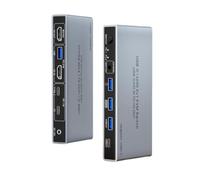 USB-C+UHD 2x1 KVM Switch USB-C/HD in to HD Out KVM Dual-in-One-Out Switcher Two PC Share A Monitor/Keyboard Mouse