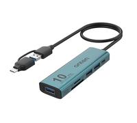 USB C USB A HUB, USB 3.2 Gen 2 10G Vitesse, Adaptateur USB A/USB C vers USB A. Avec 3 ports USB A (10G) et ports UHS-II SD/TF, lecteur de cartes SD USB C UHS-II compatible avec SD/SDHC/SDXC/Micro SD