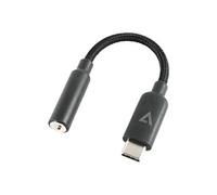 - USB-C vers adaptateur de prise casque - 24 pin USB-C mâle pour mini-phone stereo 3.5 mm femelle - noir