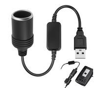 USB C vers Allume-Cigare, 12V Voiture Allume-Cigare Prise Type-C avec Affichage Voltmètre, USB pour Enregistreur de Voiture, Rétroviseur en Streaming, Radar de Vitesse