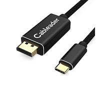 USB C vers DisplayPort Câble 1.8 M, usb c dp4K@60HZ, 2k@144HZ, thunderbolt 3 Compatible, il fonctionne avec les périphériques USB-C tel que IpadPro, MacBook,Samsung etc- noir