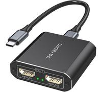 Usb C Vers Double Hdmi Adaptateur 1 In 2 Out Extended Display Dual Monitors Usbc Vers 2 Hdmi Splitter 4K60Hz Pour Laptop Avec Câble Usbc Vers Usbc (Support Mst Pour Windows Uniquement)