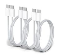 USB C vers USB C 1M Charge Rapide PD 60W Cable Chargeur Type C pour Samsung Galaxy S25 S24 S23 S22 S21 S20 Plus Ultra Note 20 A55 A35 iPhone 16 15 Plus Pro Max iPad Air MacBook Pro (1m+1m+1m)