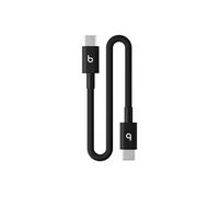 Beats By Dr. Dre Câble USB-C vers USB-C tissé court 20 cm – Charge rapide, anti-nœuds – Noir