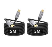 USB-C vers USB-C 3.1 Gen2 Câble 10Gbps Transfert de données, 100W 20V/5A 3.3ft USB Type C Câble de charge rapide 4K Sortie vidéo Compatible avec Thunderbolt 3, MacBook Pro, Galaxy S21 1M