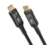 usb c vers usb c Compatible avec thunderbolt 4 court Câble 0.3 m,charge rapide 240W,usb 4 male to male cable 40Gbps Data Transfer der Thunderbolt 3,type c 8K HD vidéo pour Moniteur,Smartphone,Hub,SSD.