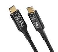 usb c vers usb c Compatible avec thunderbolt 4 court Câble 0.3 m,charge rapide 240W,usb 4 male to male cable 40Gbps Data Transfer der Thunderbolt 3,type c 8K HD vidéo pour Moniteur,Smartphone,Hub,SSD