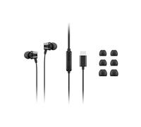 Lenovo 4XD1J77351 écouteur/casque Avec fil Ecouteurs Bureau/Centre d'appels USB Type-C Noir