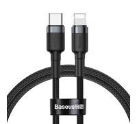 USB-C-zu-Lightning-Kabel Baseus Cafule, 18W, 1m, schwarz-grau