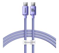 USB-C-zu-USB-C-Kabel Baseus Crystal Shine, 100 W, 1,2 m (violett)