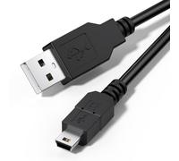 USB Câble Chargeur Compatible avec Canon Nikon Camrea,PS3 Controller,Gopro,Dash Cam,Hard Drive,Garmin GPS,Microphone,Texas Instruments Calculator,MP3/MP4 Câble USB A vers Mini-B (Noir)