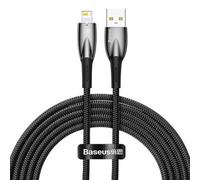 Usb Cable For Lightning Baseus Glimmer Series, 2.4a, 2m (Black)