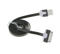 USB Câble Nouille de USB Data Sync Chargeur Pour iPhone 4S 4 3G iTouch iPad Noir