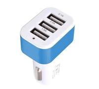 USB Car Charger, 3 Port Charging Adapter, Plug and Play Design, High Speed Device Charging, Automotive Power Accessory for Smartphone, Tablets, Travel, 0.98x1.77x2.56 inches