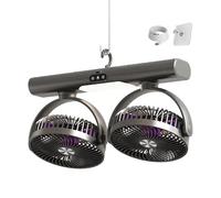 USB Car Fan, duaal Head Suction Cup Car Cooling Fan, Portable duaal Head USB Coolings Headrest Fans With 3 Speed, Cars Cooling Fans For Dashboard For Vehicles Trailer RV Automotive Sedan Pickup Truck