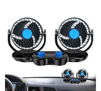 USB Car Fan - Portable Car Fan | Adjustable USB Desk Fans |Silent Rotating Air Circulator Dashboard Accessories Blower | Adjustable Double Head Cars Electric Fans | For Home Workplace RVs Family Frien