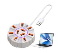 USB Card Reader, Multiport USB Docking, 5 Gbps Data Transfer, USB Docking Station, Imprimante USB Hub, Caméra USB Hub 8,9 x 8,9 x 2,5 cm / 3,5 x 3,5 x 0,98 pouces pour imprimante Camera Keyboard