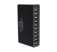 USB Charger 10 Port USB Station de Chargement Rapide Charge de 60 W Adaptateur d'alimentation du Chargeur Multi-Mur Noir