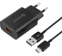 Usb Charger, 18w Quick Charge 3.0 Usb Power Charger With Charging Cable For Samsung Galaxy S8, S8 Plus, S9, S9 Plus, S10, S10 Plus, S10e, S20, S21, A51, A52, A40, A13, A30, Z Flip3