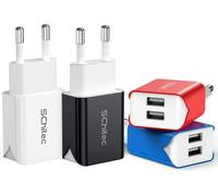 Usb Charger 2 Ports, 4 Pack 5v/2.1a Usb Mains Charger Adapter Universal Usb Wall Charger Compatible With Iphone Xs/Xr, Huawei P30 P20, Samsung Galaxy Note S9 Tablet And More