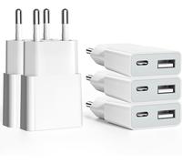 Usb Charger 5v/1a 2port Mini Usb Wall Charger Usb Mains Charger Universal Plug Adapter Compatible With Iphone, Sam Sung, Nexus, Nokia, Huawei, Xiaomi, Htc, Sony (Thickness 1.5cm/5 Pack)