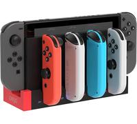 USB Charger Compatible with Controller for Switch & OLED Model,Charging Station Holder for Controllers with LED Indicator (Red)