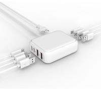 Usb Charger, Fast Charger, 40W Usb C 8 Port Power Supply For Mobile Phone, Tablet, Fan, Desk Lamp, Etc